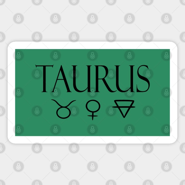 Taurus Glyph Planet Element Magnet by Generation Last